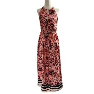 H&M Sleeveless Leopard Print Maxi Dress